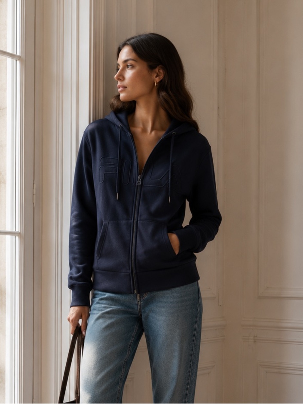 FILA Zip-up Hoodie| M
